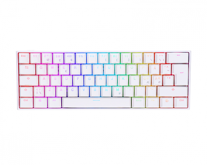 Hexcore Anne Pro 2 Trådløs RGB Gaming Tastatur - Hvit [Gateron Brown]