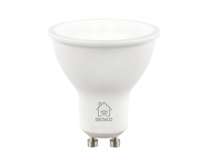 Deltaco Smart Home Smart Lampe GU10 WiFI, White CCTC, Dimbar