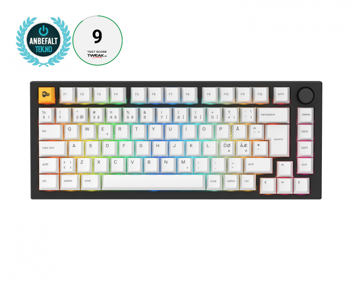 Glorious GMMK Pro 75% Pre-built ISO Nordic Edition Tastatur [Fox Linear] - Black Slate