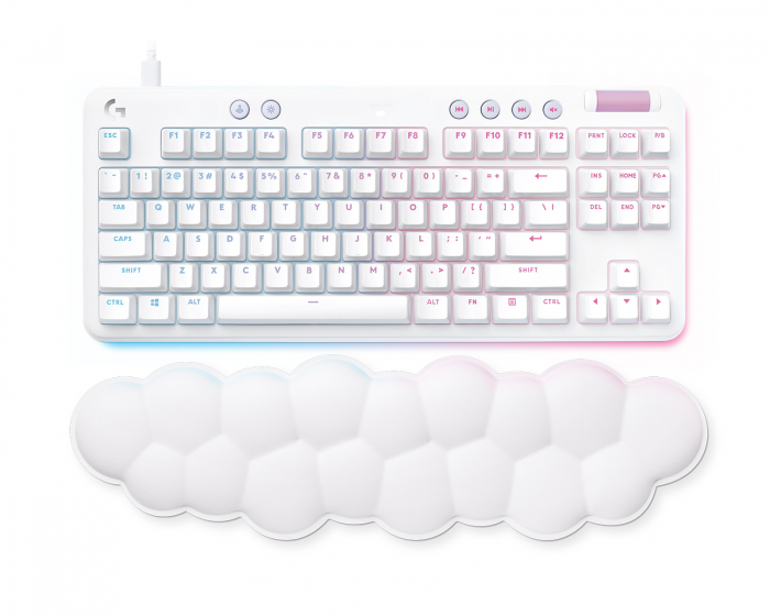 Logitech G713 Gaming Tastatur RGB TKL [GX Brown] - Off White
