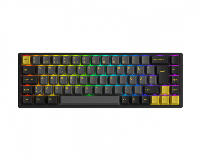 Akko 3068B Black/Gold [Akko CS Jelly Pink] - Trådløs Tastatur