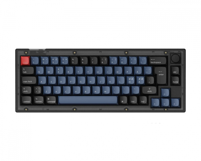 Keychron V2 QMK 65% RGB Knob Hotswap-Tastatur - Frosted Black [K Pro Brown]