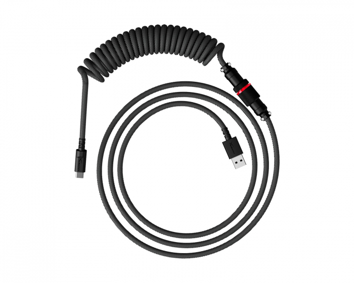 USB-C Coiled Cable - Grå / Svart