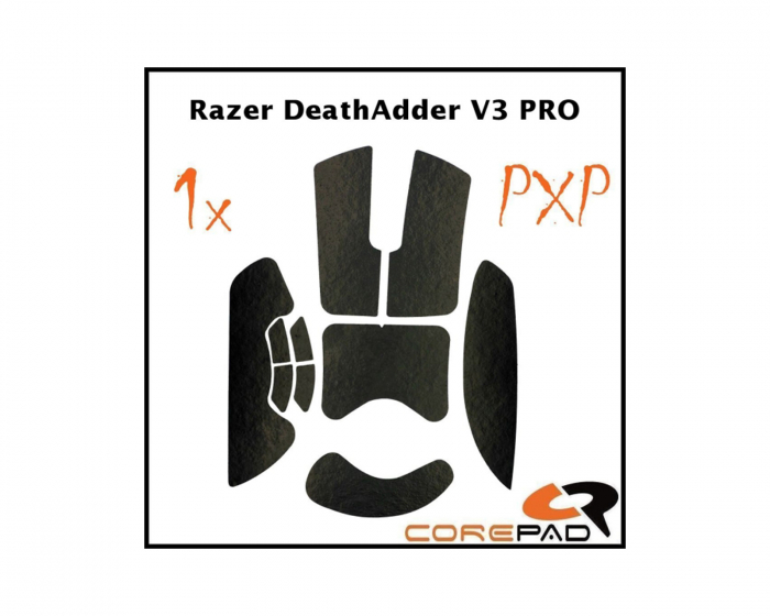 Corepad PXP Grips til Razer DeathAdder V3 Pro - Black