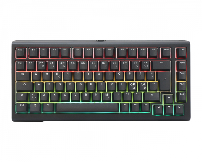 Ducky Tinker 75 RGB Hotswap Tastatur ISO - Svart [MX Cherry Red]