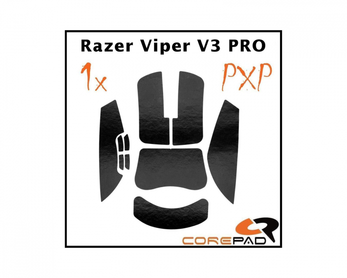 Corepad PXP Grips til Razer Viper V3 Pro - Svart