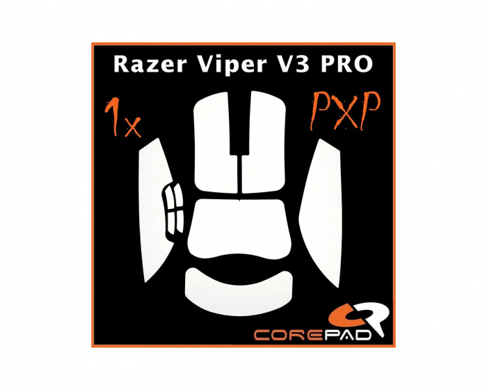 Corepad PXP Grips til Razer Viper V3 Pro - Hvit