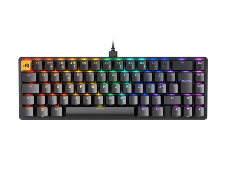 Glorious GMMK 2 65% Pre-Built Tastatur [Fox Linear] - Svart