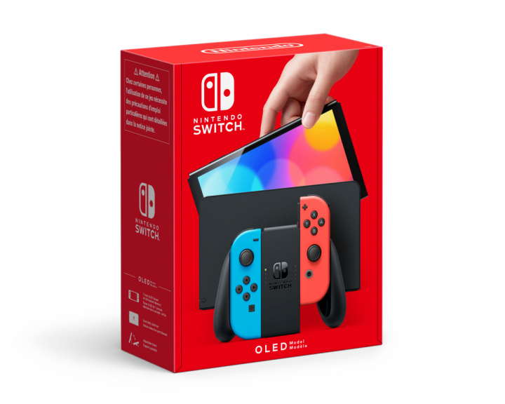Nintendo Switch Konsoll OLED - Neon Rød & Blå (DEMO)