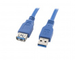 USB Skjøteledning 3.0 AM-AF Blå (1.8 meter)