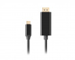 USB-C til DisplayPort Kabel 4k 60Hz Svart - 1m