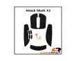 Soft Grips til Attack Shark X3 - Svart