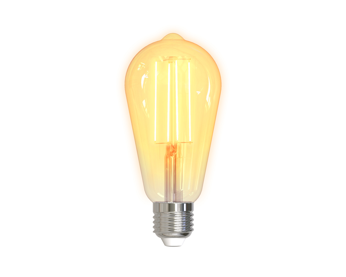 Deltaco Smart Home LED-lys Glødetråd E27 WiFI 5.5W ST64, Dimbar
