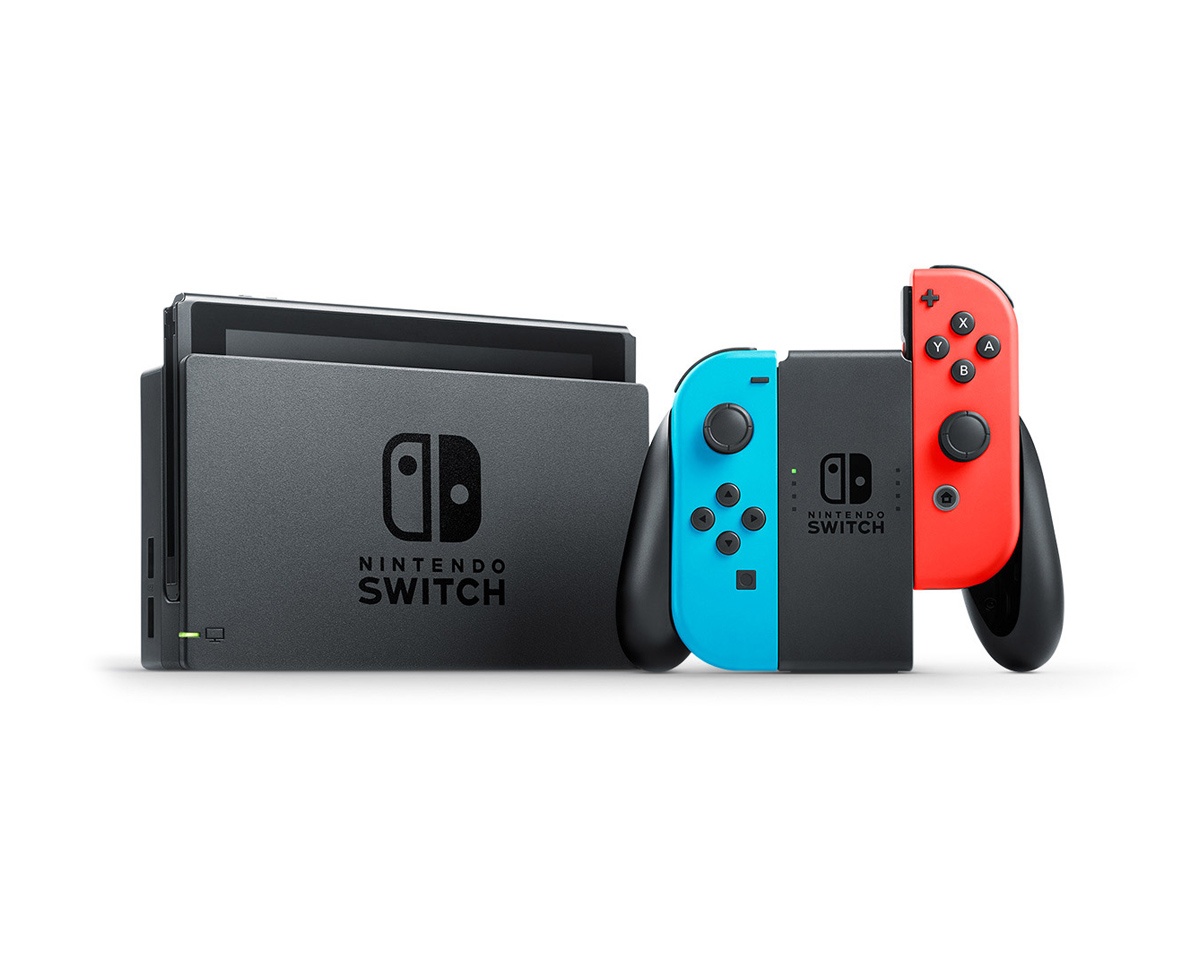 Nintendo Switch Konsoll - Neon Rød & Blå - MaxGaming.no