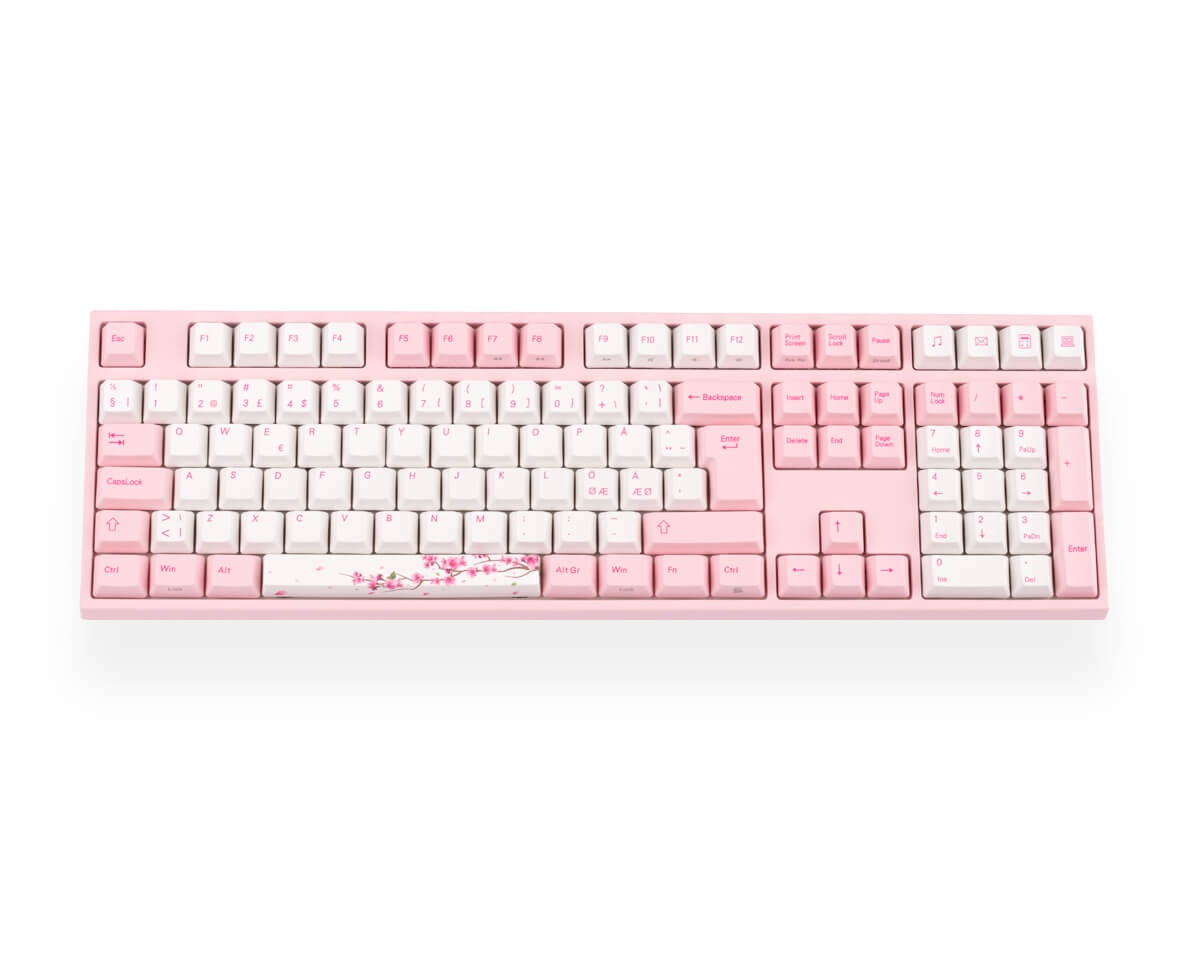 Kjøpe Varmilo VA109M Sakura PBT Rosa LED Tastatur [MX Silent Varmilo VA109M Sakura Full Size Gaming Tastatur Gaming