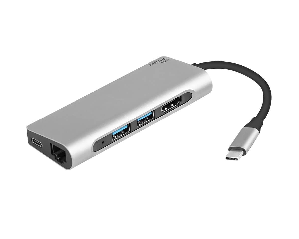Kjøpe Natec Multi Port Fowler USB C til 2xUSB 3.0HDMI 4K Kjøpe Natec USB Hub 2.0 Dragonfly 3 ports + RJ45 på MaxGaming.no