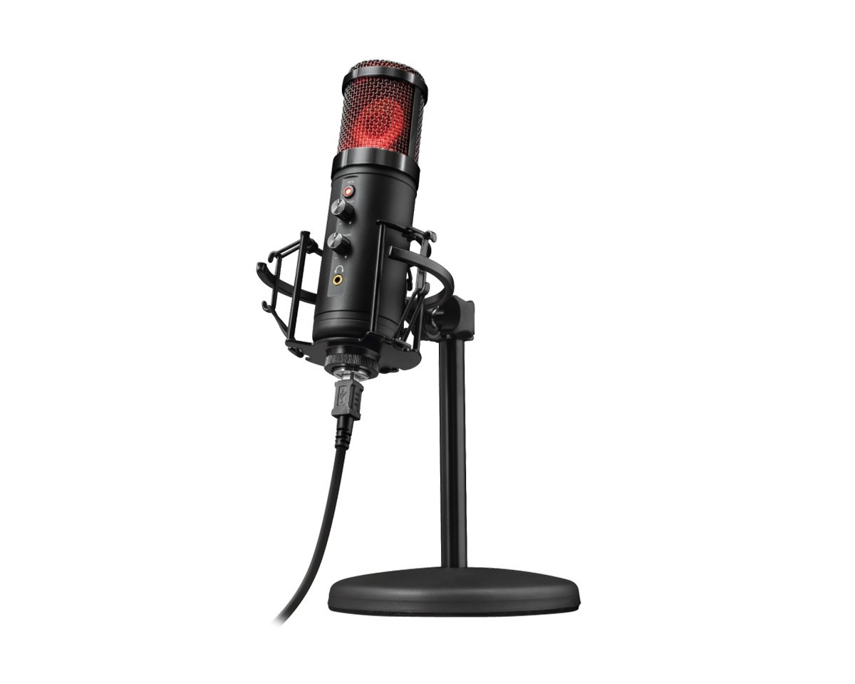 Kjøpe Trust GXT 256 Exxo USB Streaming Mikrofon på MaxGaming.no Trust Emita USB studio mikrofon Streaming og opptak gaming
