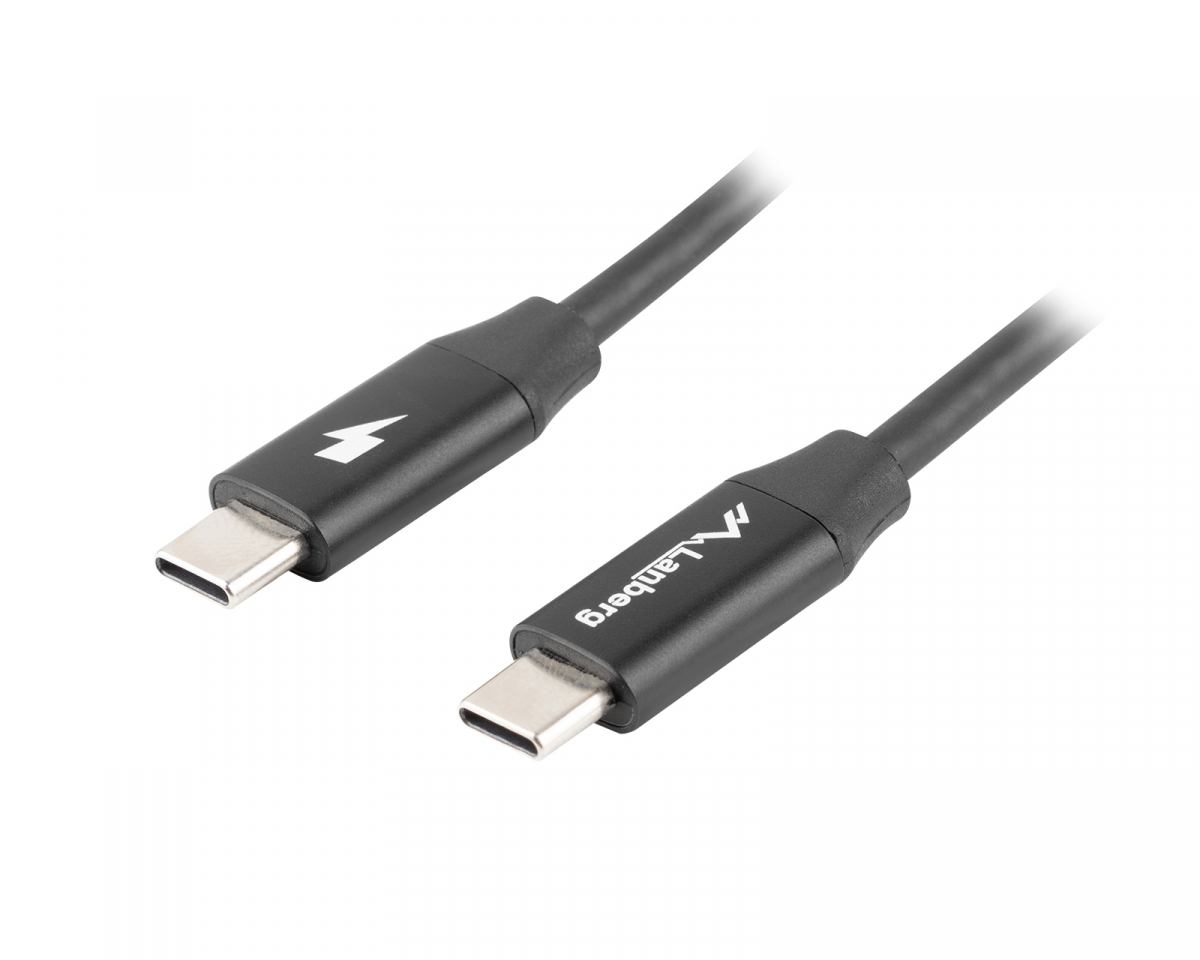Lanberg USB-C (Hane) till USB-C (Hane) Kabel Hurtigladning 4.0 - 1 Meter