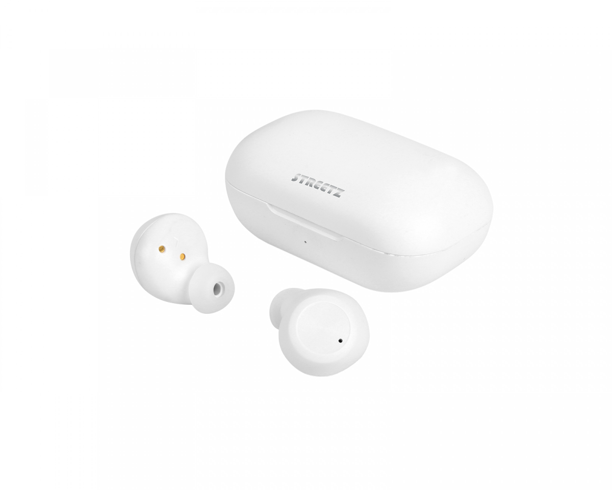 STREETZ Trådløs In-Ear Hodetelefoner med Ladeetui, TWS - Hvit
