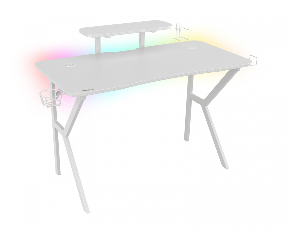 Genesis Gaming Skrivebord Holm 320 RGB White Edition