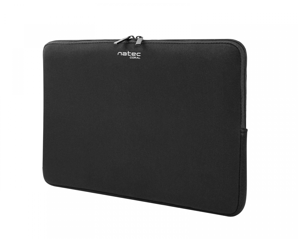 Natec Laptop Sleeve Coral 15.6" - Svart Notebookhylster