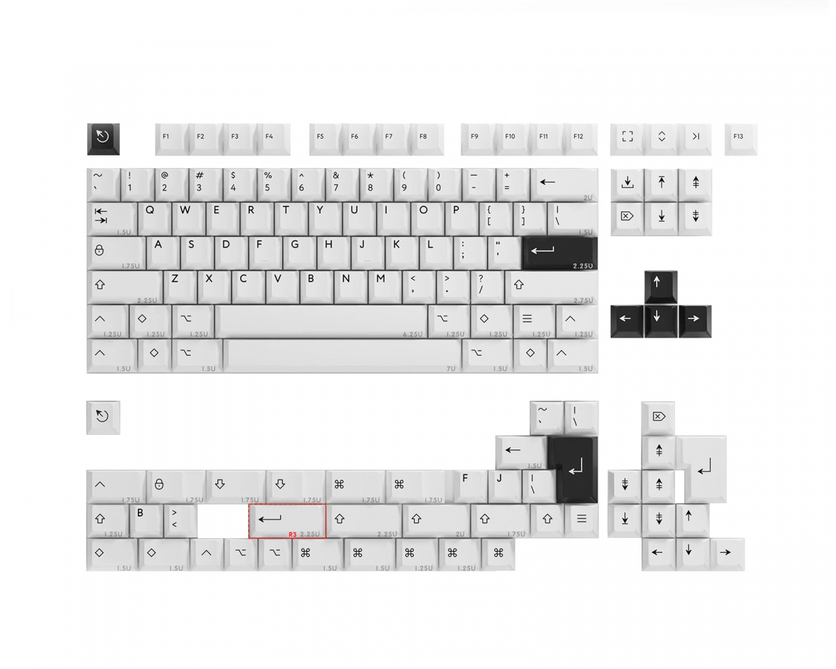 KBDfans PBTfans BoW Base Icon Kit