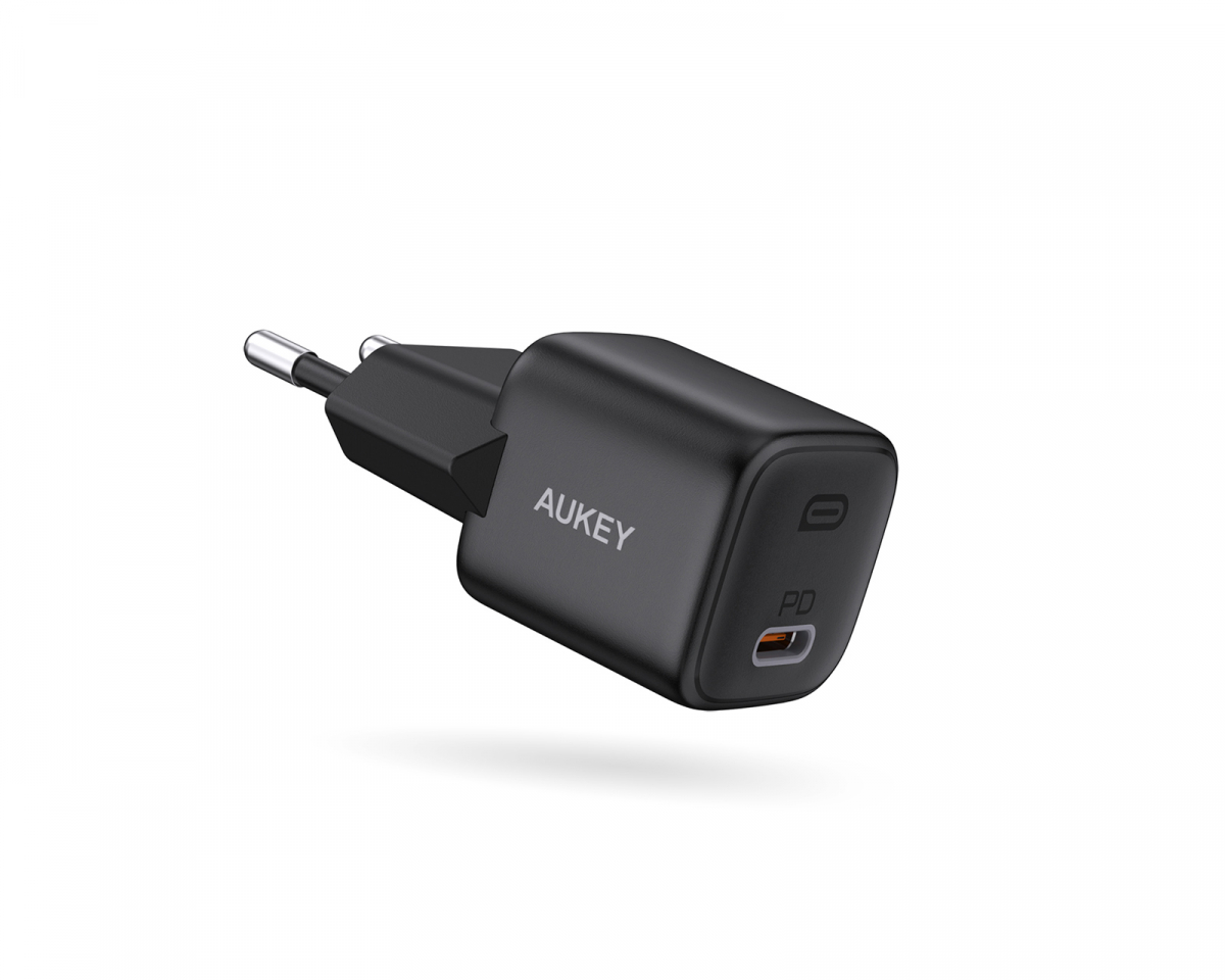 Aukey Wall Charger Omnia Mini, 20 W USB-C - Svart Vegglader