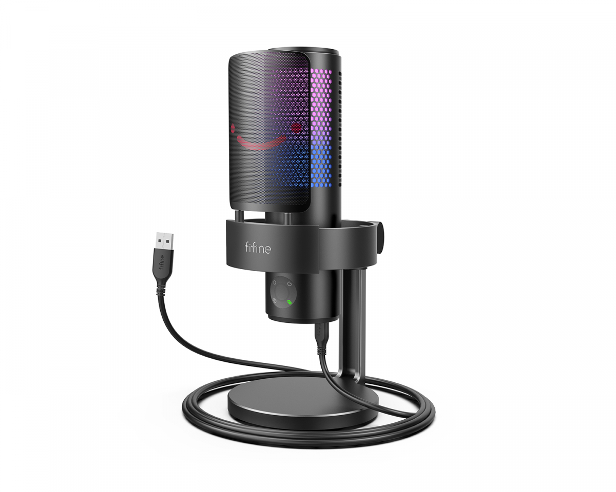Fifine AMPLIGAME A9 USB Gaming Mikrofon RGB - Svart