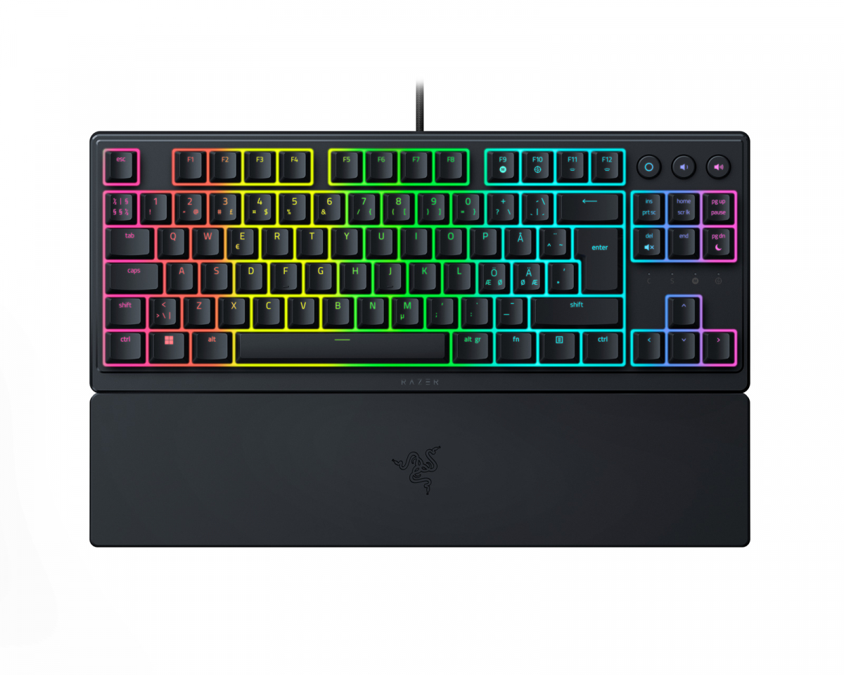 Razer Ornata V3 TKL Low Profile Gaming Tastatur [Mecha Membrane Clicky] - Svart