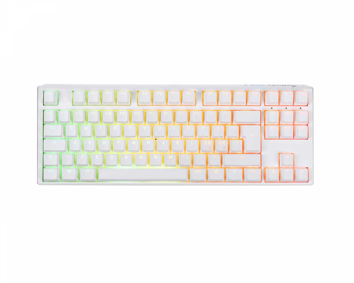 Ducky ONE 3 TKL Pure White RGB Hotswap Tastatur [MX Silent Red]