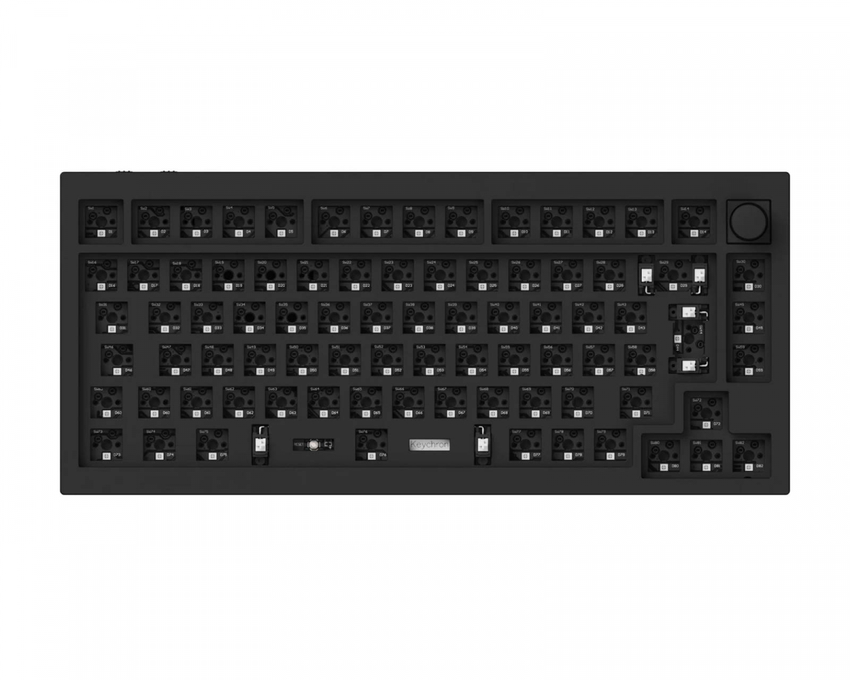 Keychron Q1 Pro QMK 75% ISO Barebone Hotswap Trådløst Tastatur - Carbon Black
