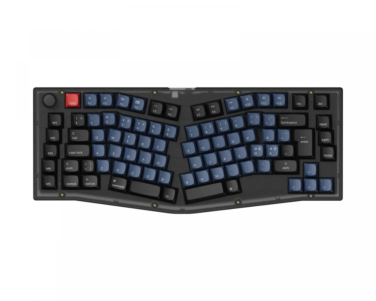 Keychron V10 QMK 75% RGB Knob Hotswap-Tastatur - Frosted Black [K Pro Brown]