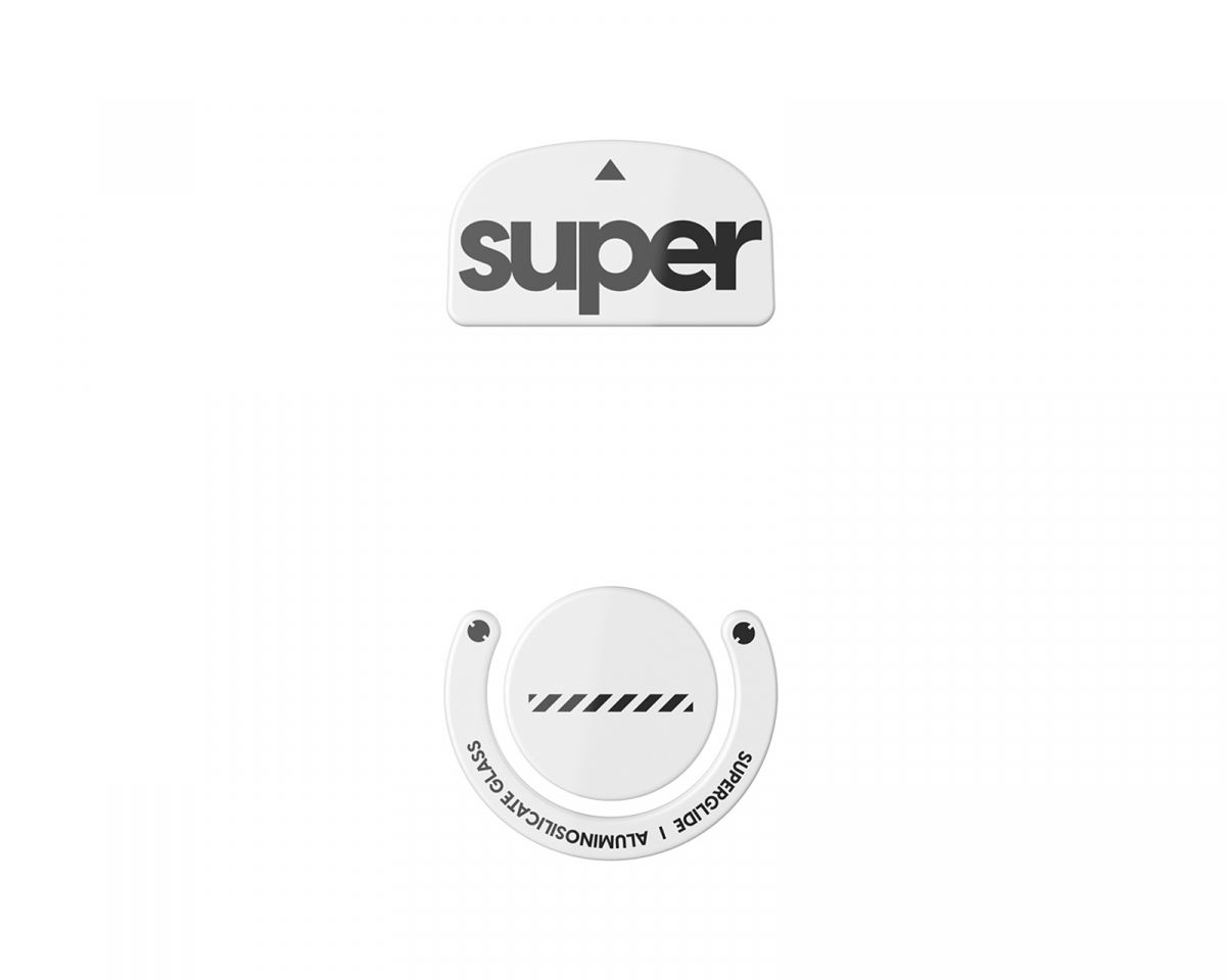 Superglide Version 2 Glas Skates til Logitech G Pro X Superlight - Hvit