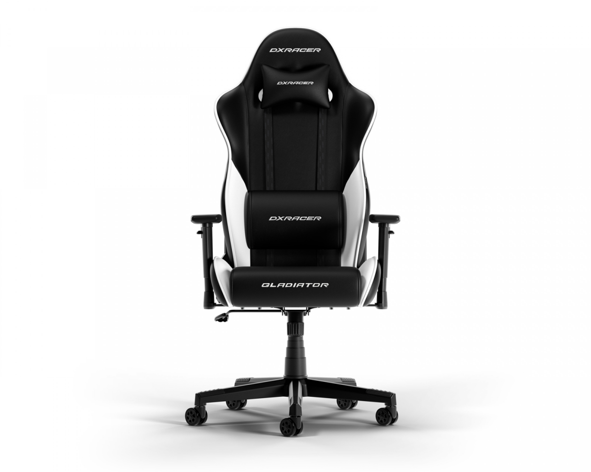 DXRacer GLADIATOR L Svart & Hvit PVC Lær