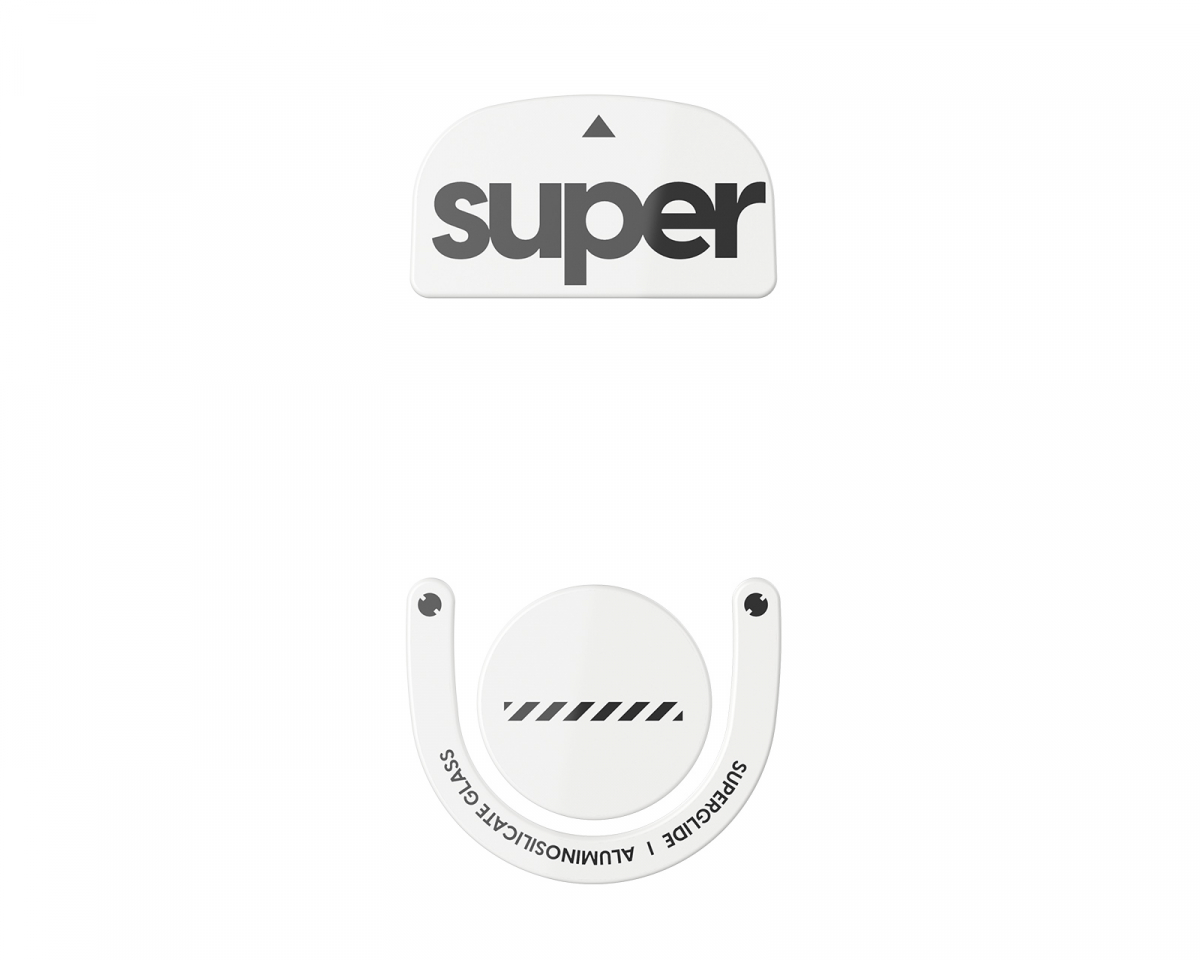 Superglide Version 2 Glass Skates til Logitech G Pro X Superlight 2 - Hvit