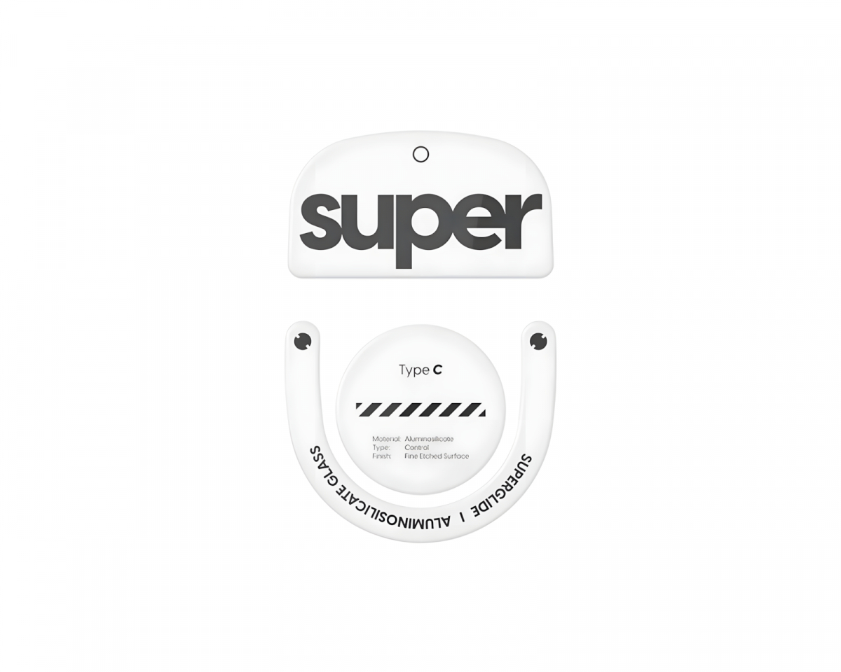 Superglide Type‑C Versjon 2 Glass Skates Logitech Superlight 2 / X2 Superstrike –