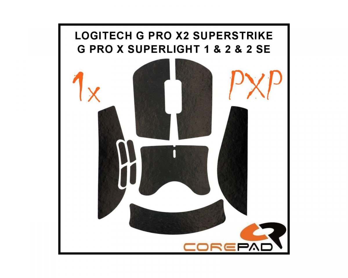 Corepad PXP Grips til G PRO X SUPERLIGHT 1 / 2 / 2 SE & X2 SUPERSTRIKE - B
