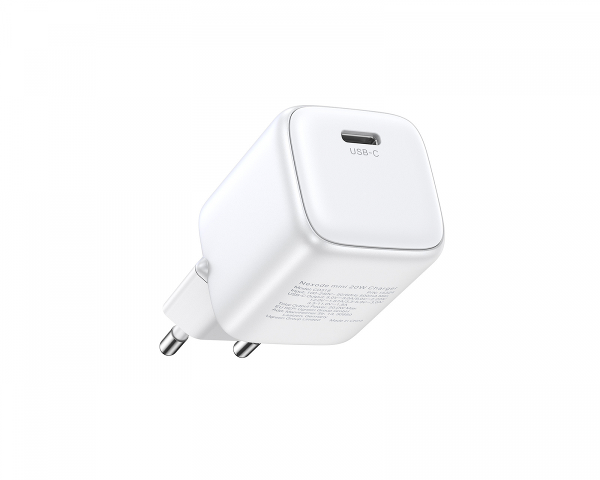 UGREEN Nexode Mini 30W PD GaN Tech Mobilladere - Hvit