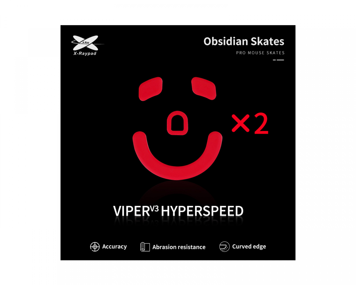 X-raypad Obsidian Mouse Skates til Viper V3 HyperSpeed
