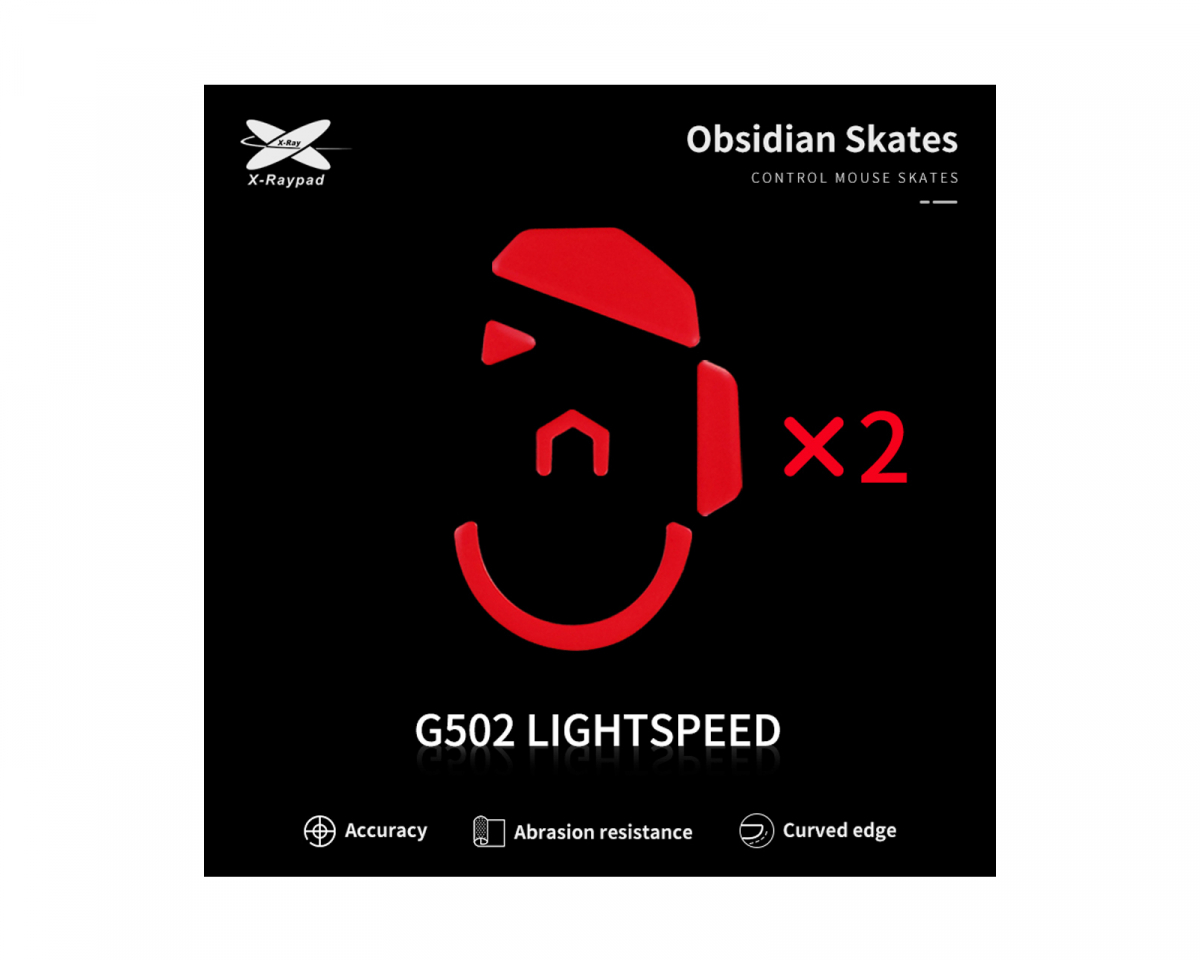 X-raypad Obsidian Mouse Skates til Logitech G502 Lightspeed