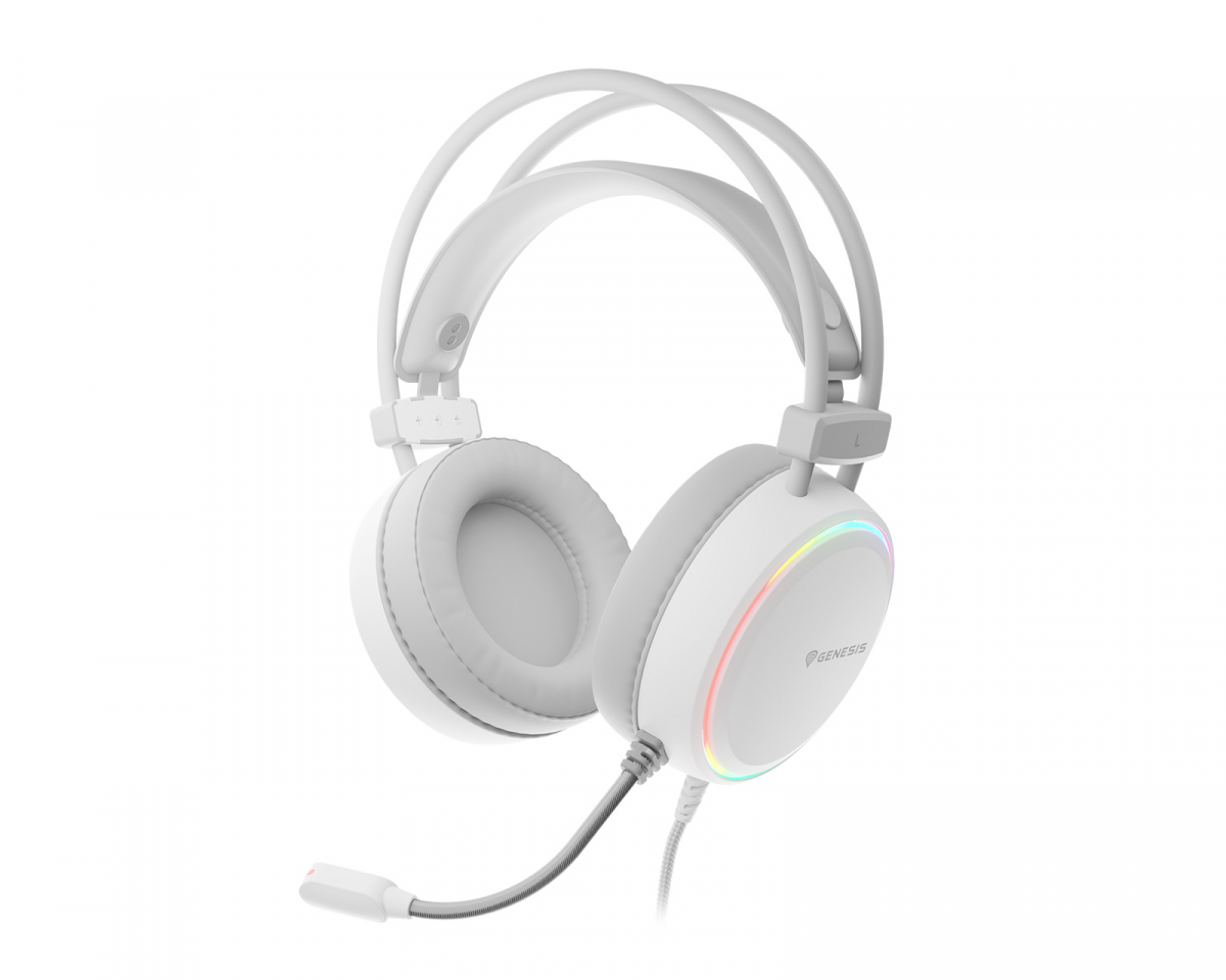 Genesis Neon 613 RGB Gaming Headset - Hvit
