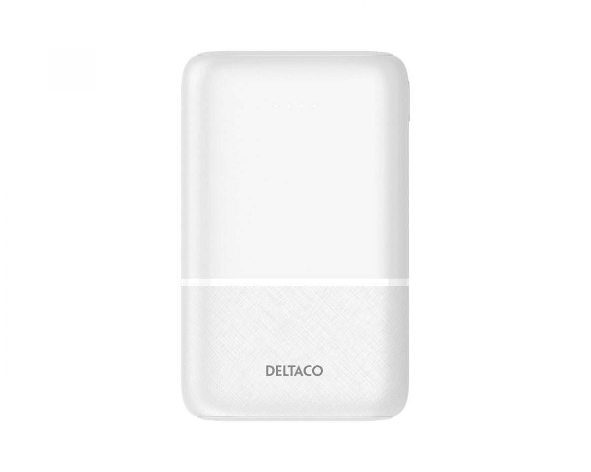 Deltaco 10.000 mAh Powerbank - Hvit