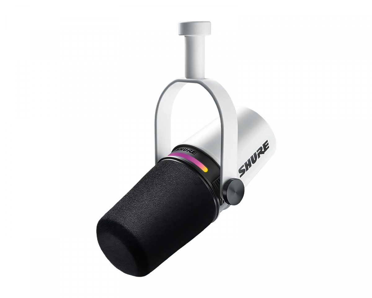 Shure MV7+ USB-C/XLR Podcast Mikrofon - Hvit - MaxGaming.no