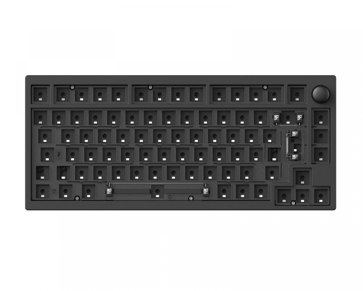 Lemokey P1 Pro QMK 75% RGB ISO Trådløs Barebone - Carbon Black