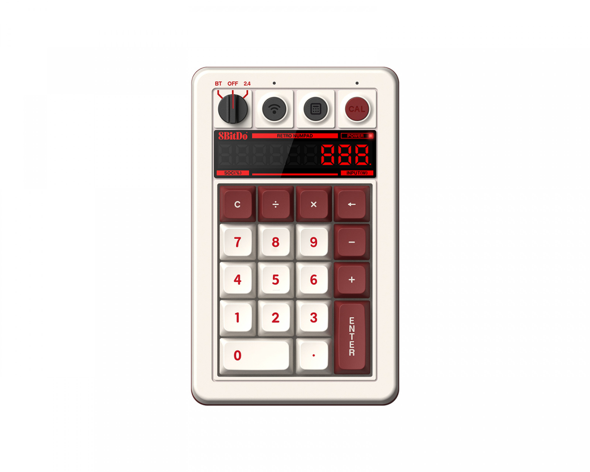 8Bitdo Retro 18 Mechanical Numpad - Trådløs Numpad - Fami Edition