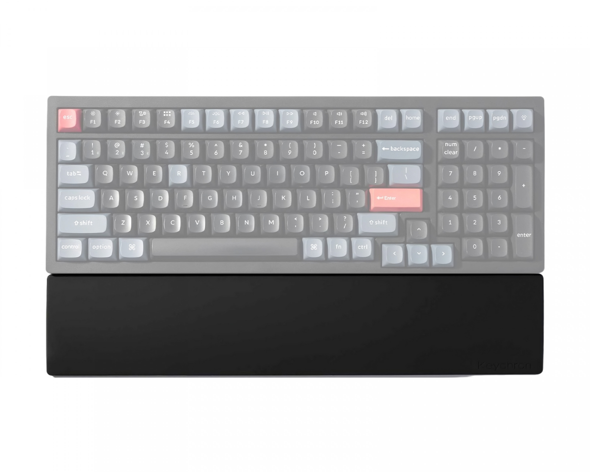 Keychron Silikon Palm Rest til K4 Pro/Q5/V5/V5 Max - Svart Håndleddsstøtte