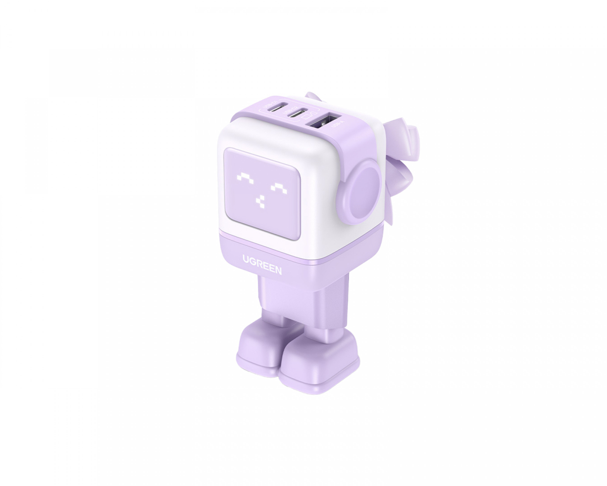 UGREEN Nexode Robot Lader 3 ports - 65W - Lilla