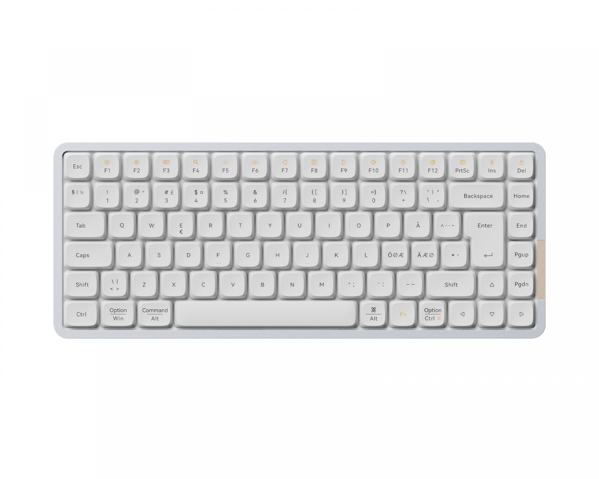 Lofree Flow84 75% Low-Profile RGB Mekanisk Tastatur [Kailh Ghost] - Hvit