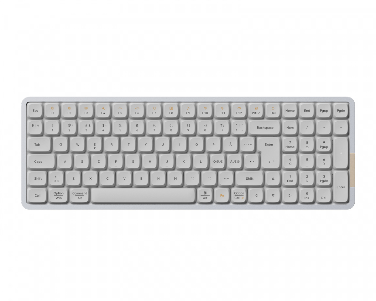 Lofree Flow100 96% Low-Profile RGB Mekanisk Tastatur [Kailh Ghost] - Hvit