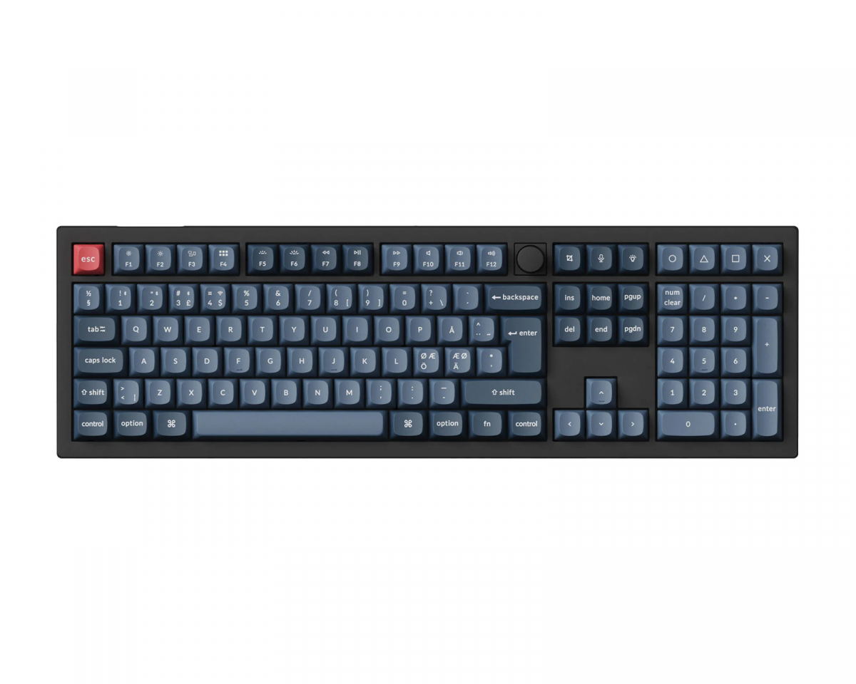 Keychron V6 Max QMK RGB Hotswap Trådløst Tastatur [Gateron Jupiter Brown] - ISO